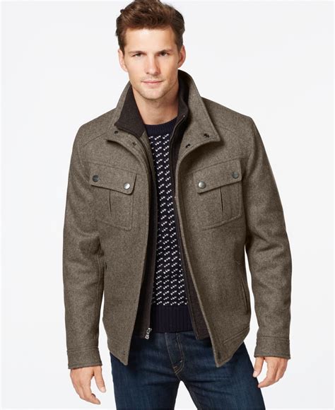 michael kors wool blend milatary style coat men's|Michael Kors Men's Wool & Blend Blazers & Sport Coats.